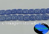 CLU195 15.5 inches 18*18mm square blue luminous stone beads