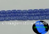 CLU202 15.5 inches 12*16mm rectangle blue luminous stone beads