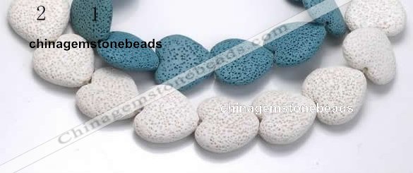 CLV06 14 inches 8*27mm heart natural lava loose beads wholesale