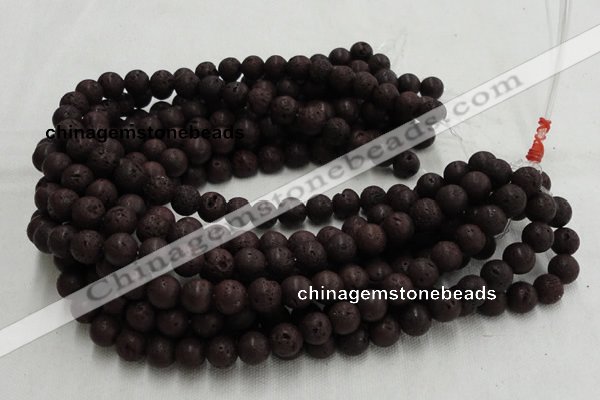 CLV200 15.5 inches 6mm round coffee natural lava beads wholesale