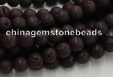 CLV201 15.5 inches 8mm round coffee natural lava beads wholesale