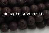 CLV204 15.5 inches 14mm round coffee natural lava beads wholesale