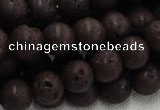 CLV205 15.5 inches 16mm round coffee natural lava beads wholesale