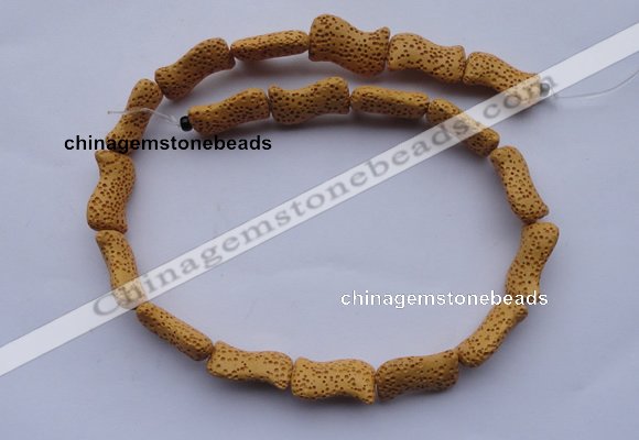 CLV21 16 inches 13*21mm marquise yellow natural lava beads wholesale