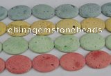 CLV306 15.5 inches 25*35mm oval lava beads wholesale