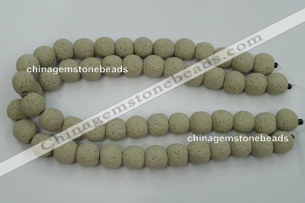 CLV356 15.5 inches 16mm ball dyed lava beads wholesale