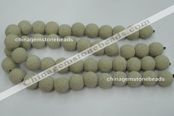 CLV357 15.5 inches 18mm ball dyed lava beads wholesale