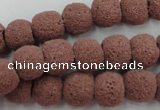 CLV361 15.5 inches 11mm ball dyed lava beads wholesale