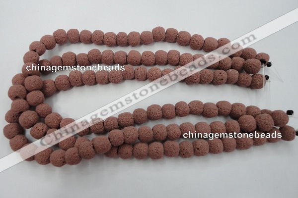 CLV361 15.5 inches 11mm ball dyed lava beads wholesale