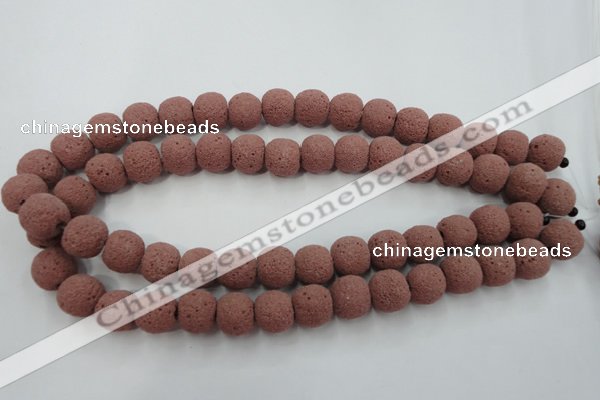 CLV362 15.5 inches 13mm ball dyed lava beads wholesale