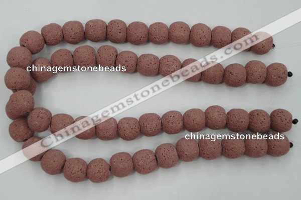 CLV363 15.5 inches 16mm ball dyed lava beads wholesale