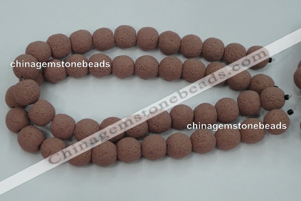 CLV364 15.5 inches 18mm ball dyed lava beads wholesale