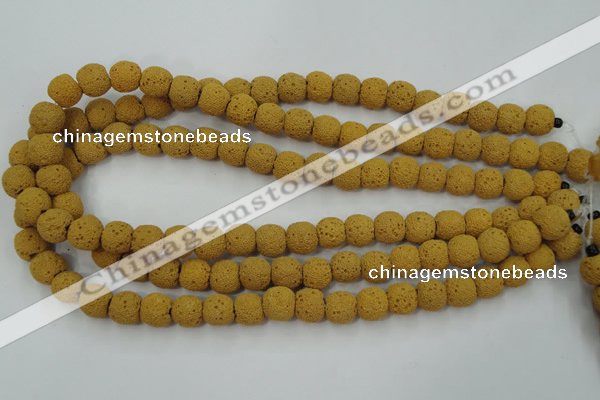 CLV368 15.5 inches 11mm ball dyed lava beads wholesale