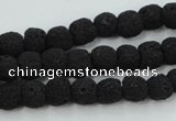 CLV378 15.5 inches 8mm ball dyed lava beads wholesale