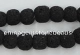 CLV380 15.5 inches 12mm ball dyed lava beads wholesale