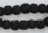 CLV380 15.5 inches 12mm ball dyed lava beads wholesale