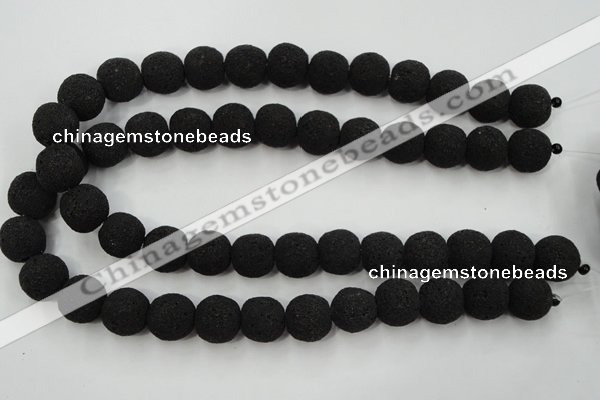 CLV382 15.5 inches 16mm ball dyed lava beads wholesale