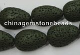 CLV398 15.5 inches 16*22mm flat teardrop dyed lava beads wholesale