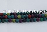 CLV523 15.5 inches 10mm round mixed lava beads wholesale
