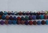 CLV524 15.5 inches 12mm round mixed lava beads wholesale