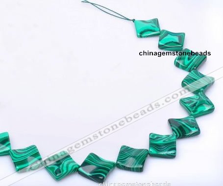 CMA09 15.5 inches 22mm rhombus imitate malachite beads Wholesale