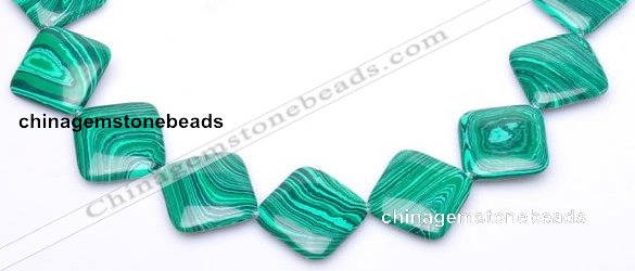 CMA10 15.5 inches 31mm rhombus imitate malachite beads wholesale