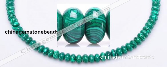 CMA16 5*8mm roundel imitate malachite gemstone beads Wholesale