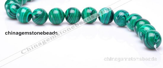 CMA21 15.5 inches 14mm round imitate malachite beads wholesale