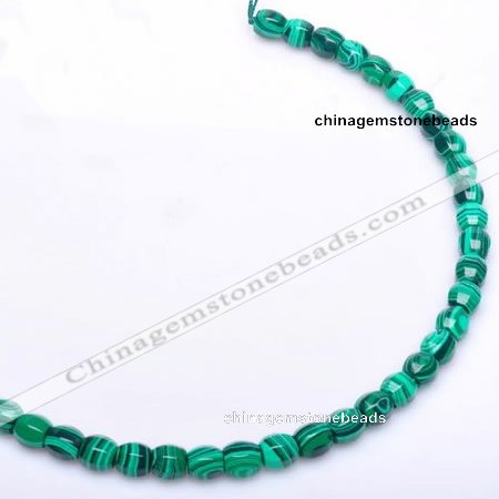 CMA24 8*10mm faceted drum imitate malachite beads Wholesale