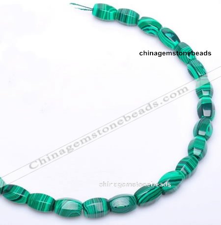 CMA26 10*14mm faceted drum imitate malachite beads Wholesale