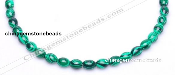 CMA27 15.5 inches 8*10mm rice imitate malachite beads Wholesale