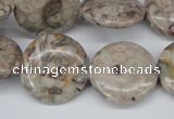 CMB11 15.5 inches 20mm flat round natural medical stone beads