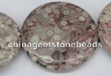 CMB15 15.5 inches 40mm flat round natural medical stone beads