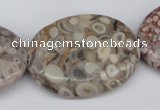 CMB18 15.5 inches 30*40mm oval natural medical stone beads