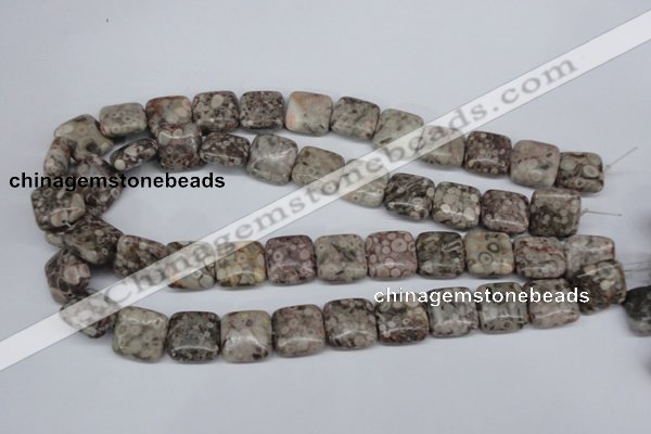 CMB20 15.5 inches 16*16mm square natural medical stone beads