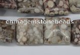 CMB21 15.5 inches 18*18mm square natural medical stone beads