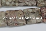 CMB22 15.5 inches 20*20mm square natural medical stone beads