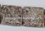 CMB24 15.5 inches 30*30mm square natural medical stone beads