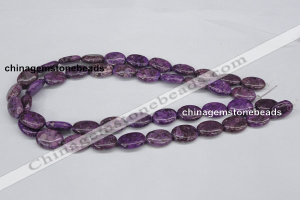 CMB36 15.5 inches 13*18mm oval dyed natural medical stone beads