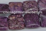 CMB39 15.5 inches 18*18mm square dyed natural medical stone beads