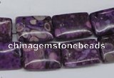 CMB40 15.5 inches 13*18mm rectangle dyed natural medical stone beads