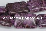 CMB41 15.5 inches 18*25mm rectangle dyed natural medical stone beads