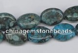 CMB47 15.5 inches 12*16mm oval dyed natural medical stone beads