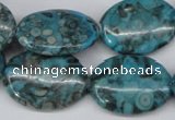 CMB50 15.5 inches 18*25mm oval dyed natural medical stone beads