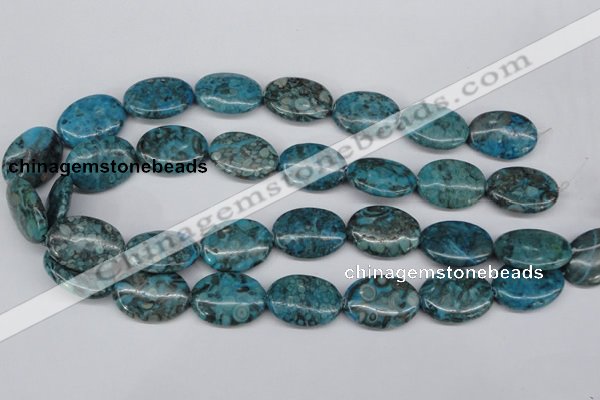 CMB50 15.5 inches 18*25mm oval dyed natural medical stone beads