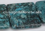 CMB56 15.5 inches 40*40mm square dyed natural medical stone beads