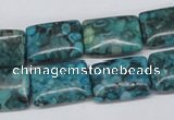 CMB57 15.5 inches 13*18mm rectangle dyed natural medical stone beads