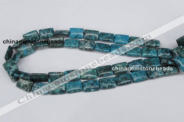 CMB57 15.5 inches 13*18mm rectangle dyed natural medical stone beads