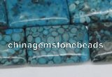 CMB59 15.5 inches 20*30mm rectangle dyed natural medical stone beads