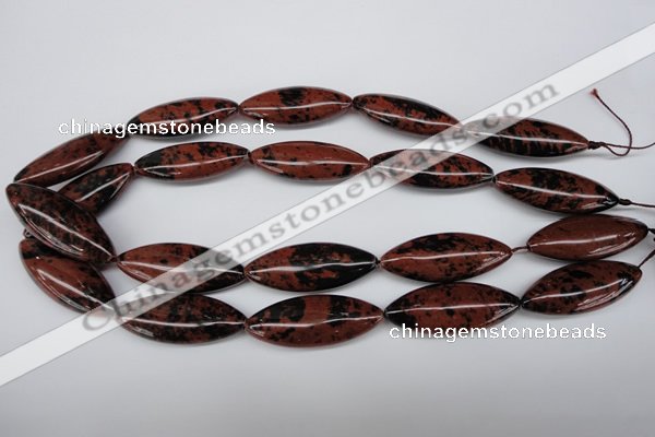 CME01 15.5 inches 15*40mm marquise mahogany obsidian beads